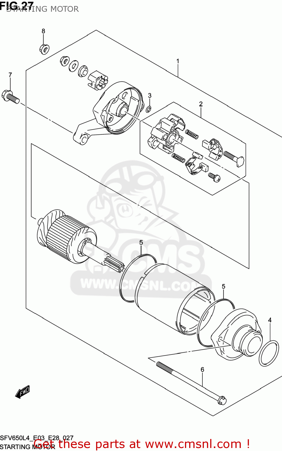 STARTING MOTOR SFV650A GLADIUS 2014 (L4) USA (E03)