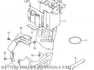 BATTERY HOLDER (SFV650AL4 E33) - SFV650A GLADIUS 2014 (L4) USA (E03)