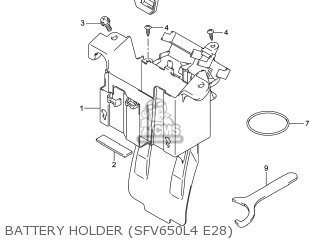 BATTERY HOLDER (SFV650L4 E28) - SFV650A GLADIUS 2014 (L4) USA (E03)