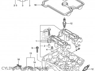 CYLINDER HEAD (REAR) - SFV650A GLADIUS 2014 (L4) USA (E03)