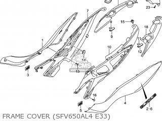 FRAME COVER (SFV650AL4 E33) - SFV650A GLADIUS 2014 (L4) USA (E03)