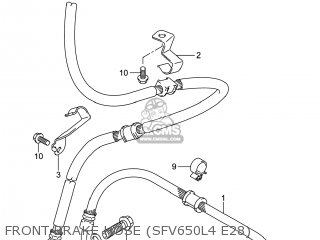 FRONT BRAKE HOSE (SFV650L4 E28) - SFV650A GLADIUS 2014 (L4) USA (E03)