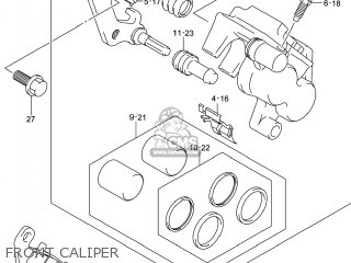 FRONT CALIPER - SFV650A GLADIUS 2014 (L4) USA (E03)