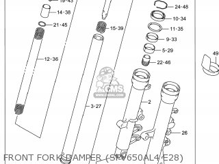 FRONT FORK DAMPER (SFV650AL4 E28) - SFV650A GLADIUS 2014 (L4) USA (E03)