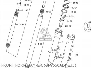 FRONT FORK DAMPER (SFV650AL4 E33) - SFV650A GLADIUS 2014 (L4) USA (E03)
