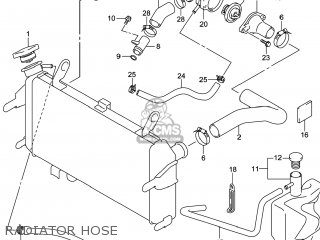 RADIATOR HOSE - SFV650A GLADIUS 2014 (L4) USA (E03)