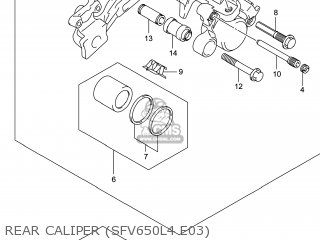 REAR CALIPER (SFV650L4 E03) - SFV650A GLADIUS 2014 (L4) USA (E03)