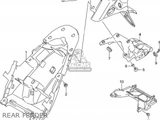 REAR FENDER - SFV650A GLADIUS 2014 (L4) USA (E03)
