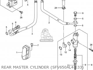 REAR MASTER CYLINDER (SFV650AL4 E33) - SFV650A GLADIUS 2014 (L4) USA (E03)