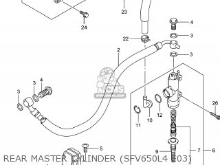REAR MASTER CYLINDER (SFV650L4 E03) - SFV650A GLADIUS 2014 (L4) USA (E03)