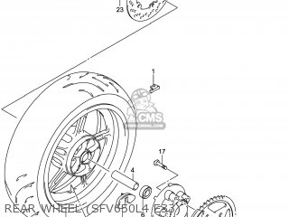 REAR WHEEL (SFV650L4 E33) - SFV650A GLADIUS 2014 (L4) USA (E03)