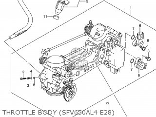THROTTLE BODY (SFV650AL4 E28) - SFV650A GLADIUS 2014 (L4) USA (E03)