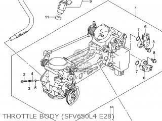 THROTTLE BODY (SFV650L4 E28) - SFV650A GLADIUS 2014 (L4) USA (E03)