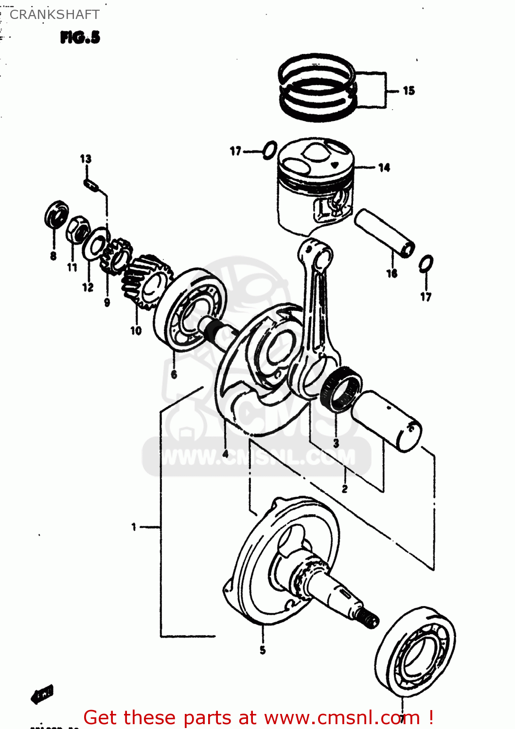 CRANKSHAFT SP100 1983 (D) USA (E03)