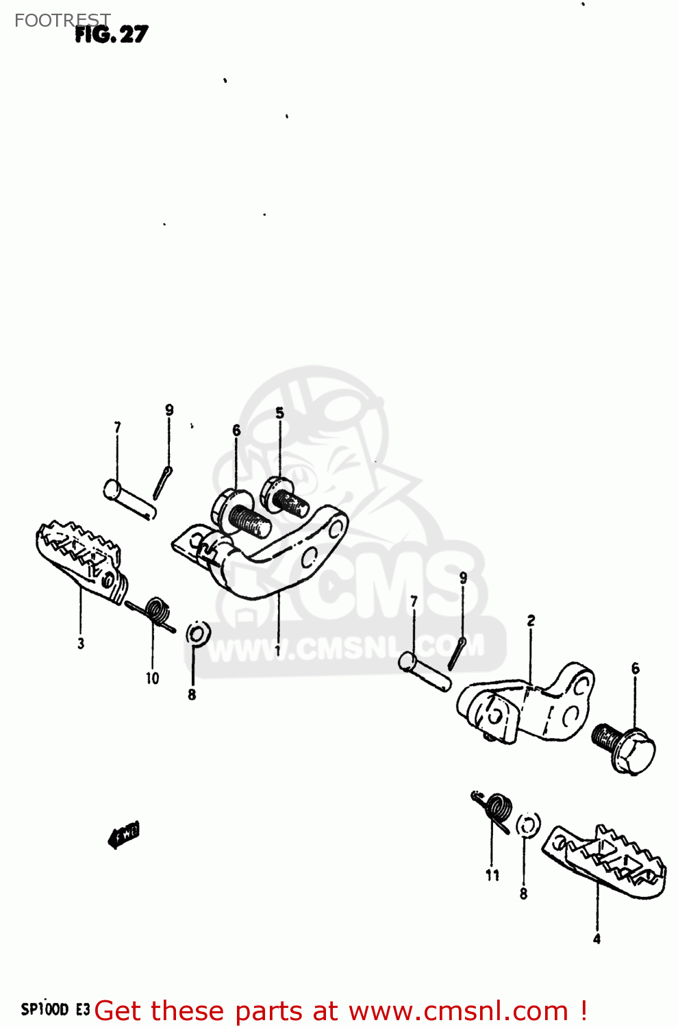FOOTREST SP100 1983 (D) USA (E03)