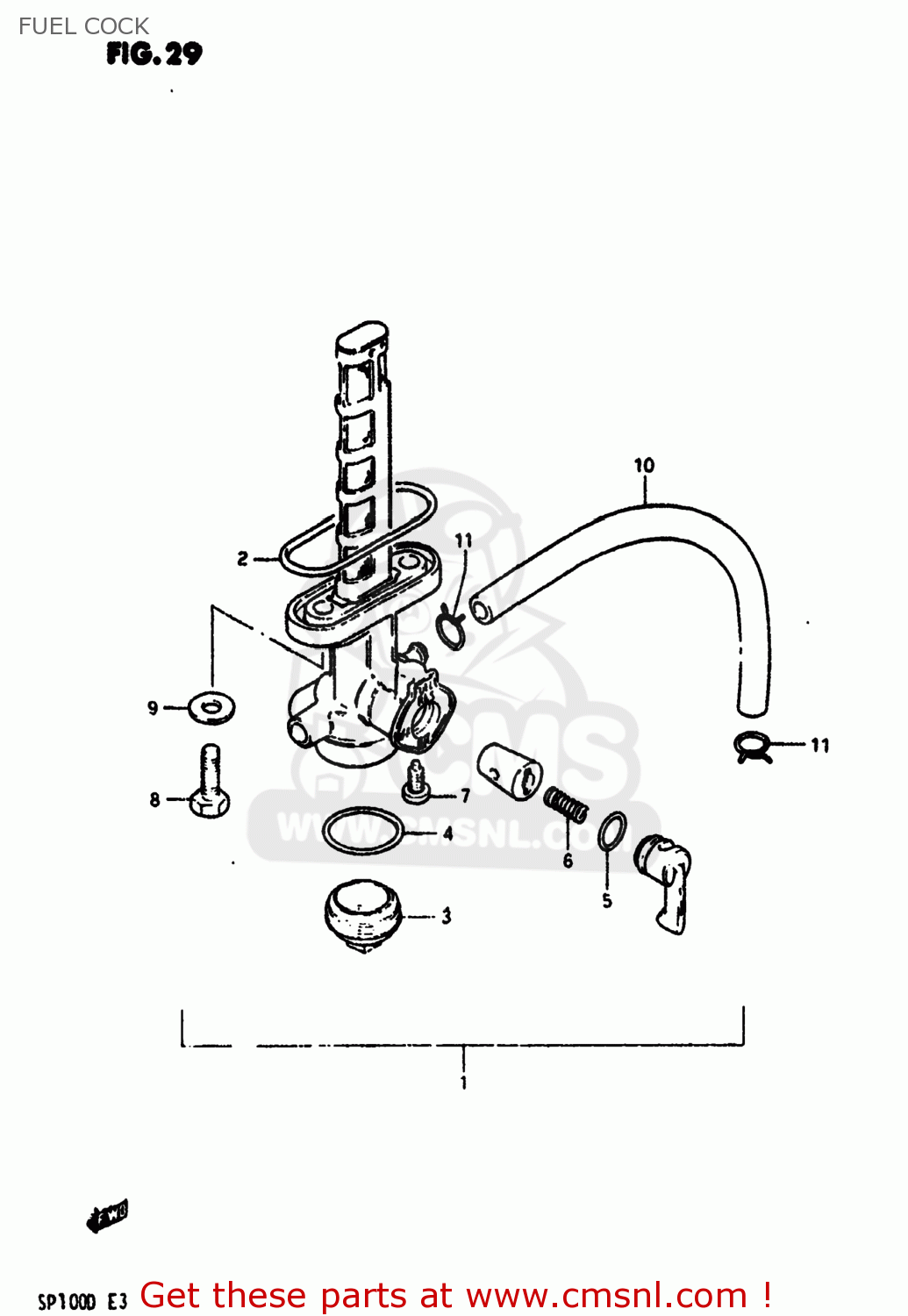 FUEL COCK SP100 1983 (D) USA (E03)