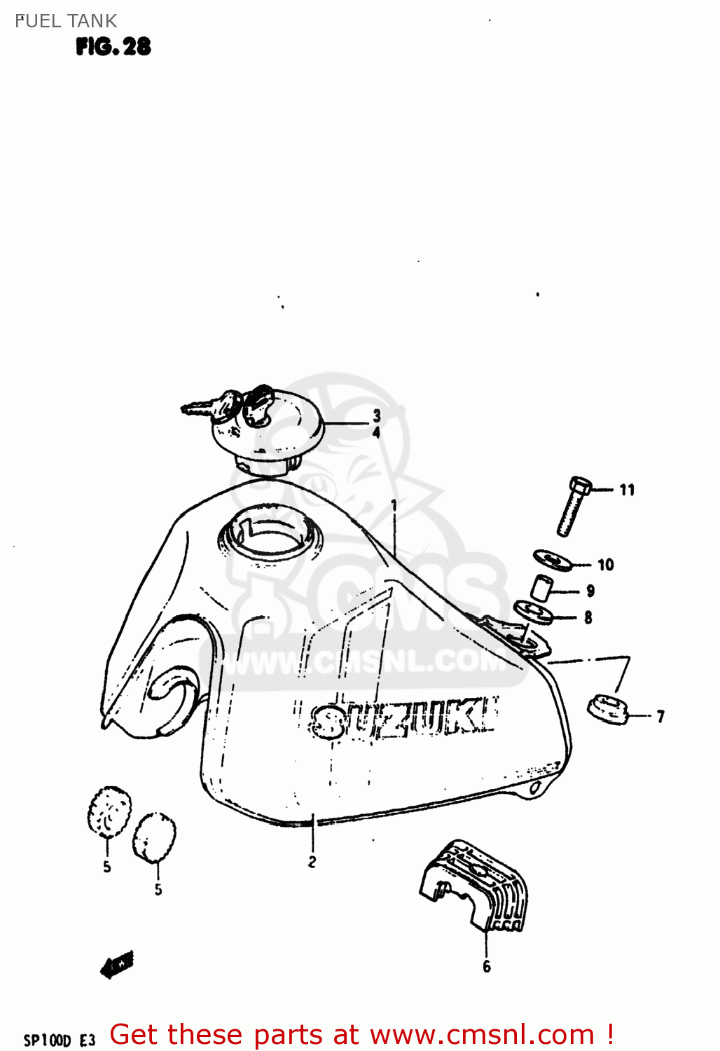 FUEL TANK SP100 1983 (D) USA (E03)