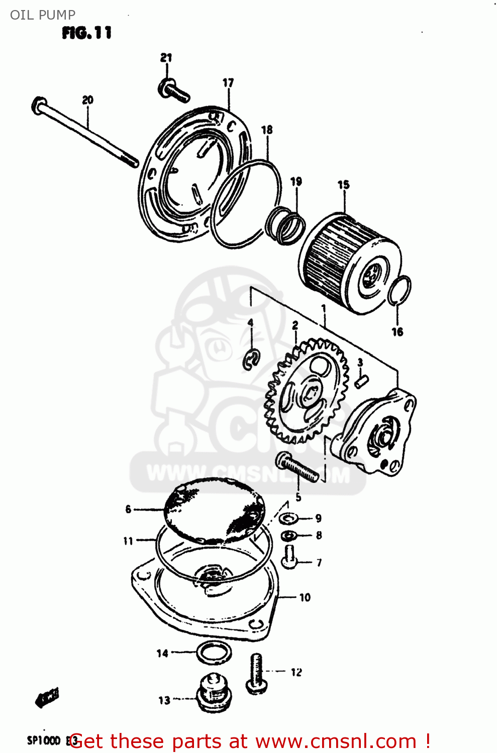 OIL PUMP SP100 1983 (D) USA (E03)
