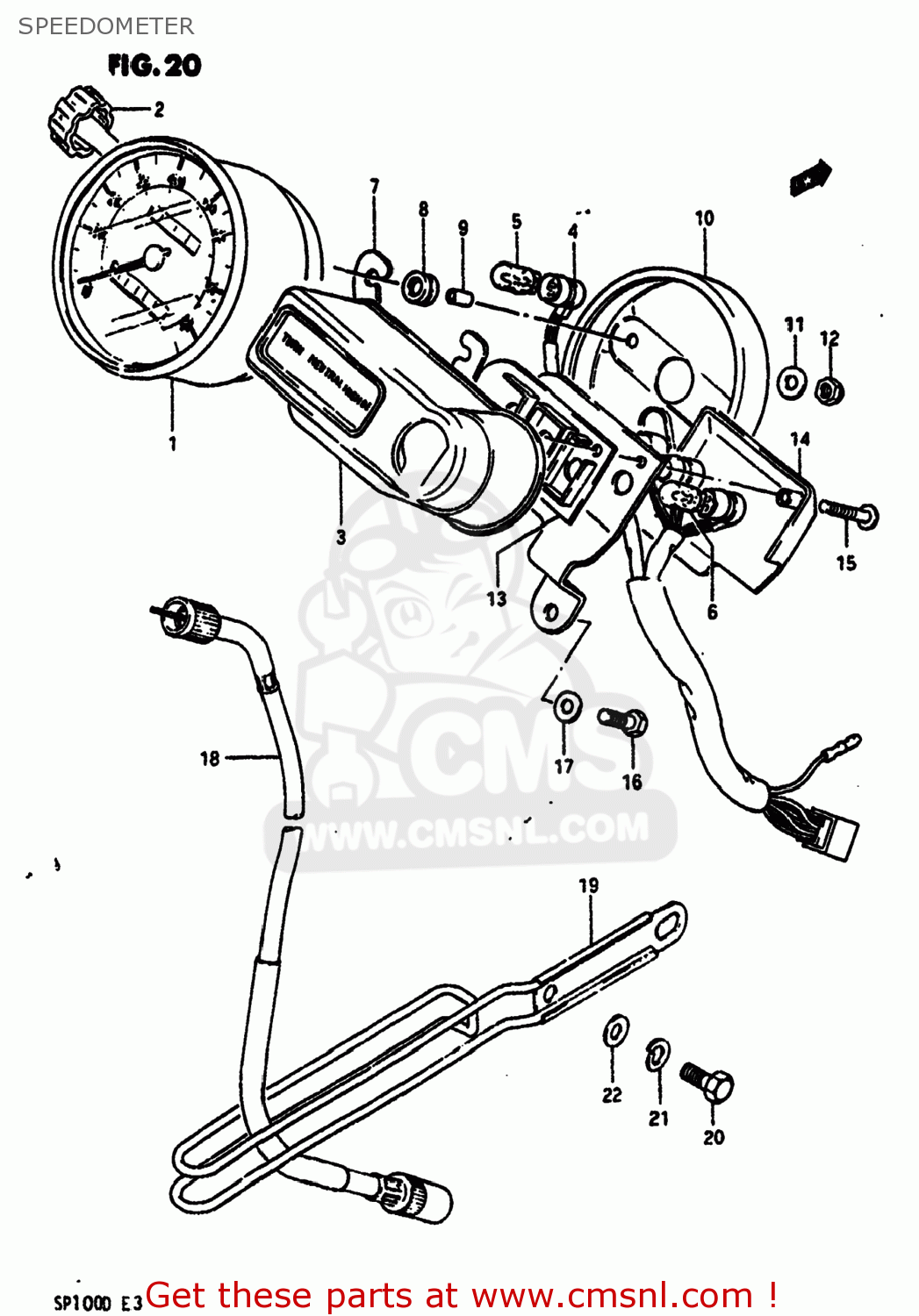 SPEEDOMETER SP100 1983 (D) USA (E03)