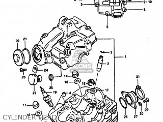 CYLINDER HEAD - SP100 1983 (D) USA (E03)