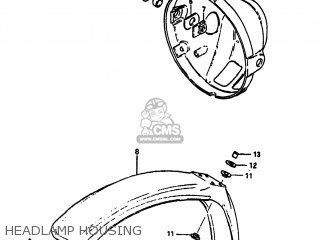 HEADLAMP HOUSING - SP100 1983 (D) USA (E03)