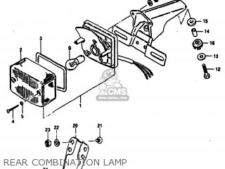REAR COMBINATION LAMP - SP100 1983 (D) USA (E03)