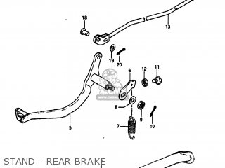 STAND - REAR BRAKE - SP100 1983 (D) USA (E03)