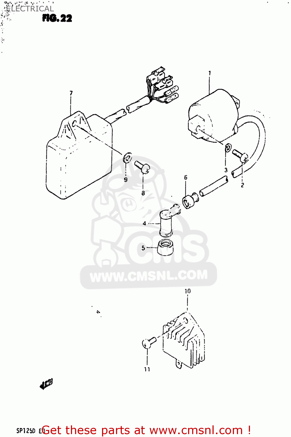 Suzuki SP125 1982 (Z) USA (E03) ELECTRICAL - buy original ELECTRICAL ...