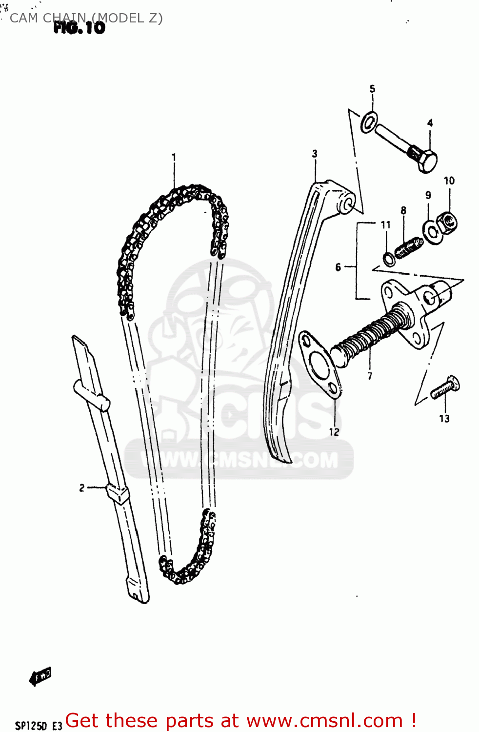 CAM CHAIN (MODEL Z) SP125 1982 (Z) USA (E03)