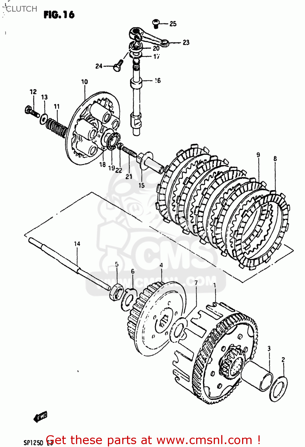 CLUTCH SP125 1982 (Z) USA (E03)