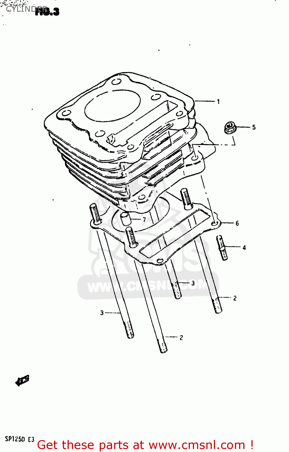 CYLINDER SP125 1982 (Z) USA (E03)
