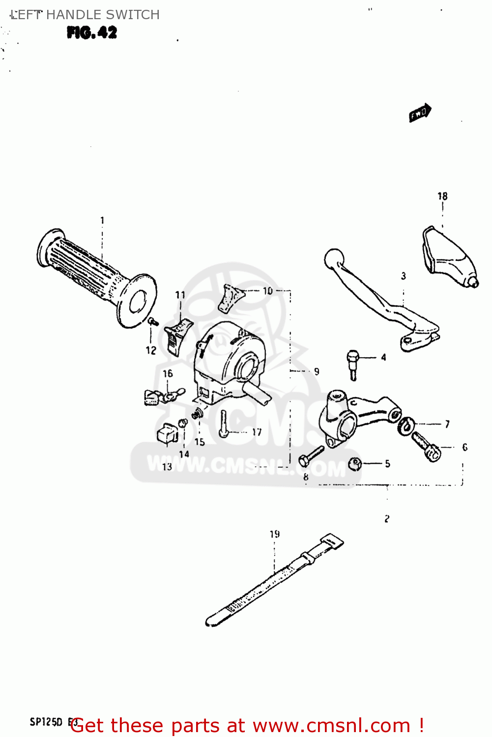 LEFT HANDLE SWITCH SP125 1982 (Z) USA (E03)