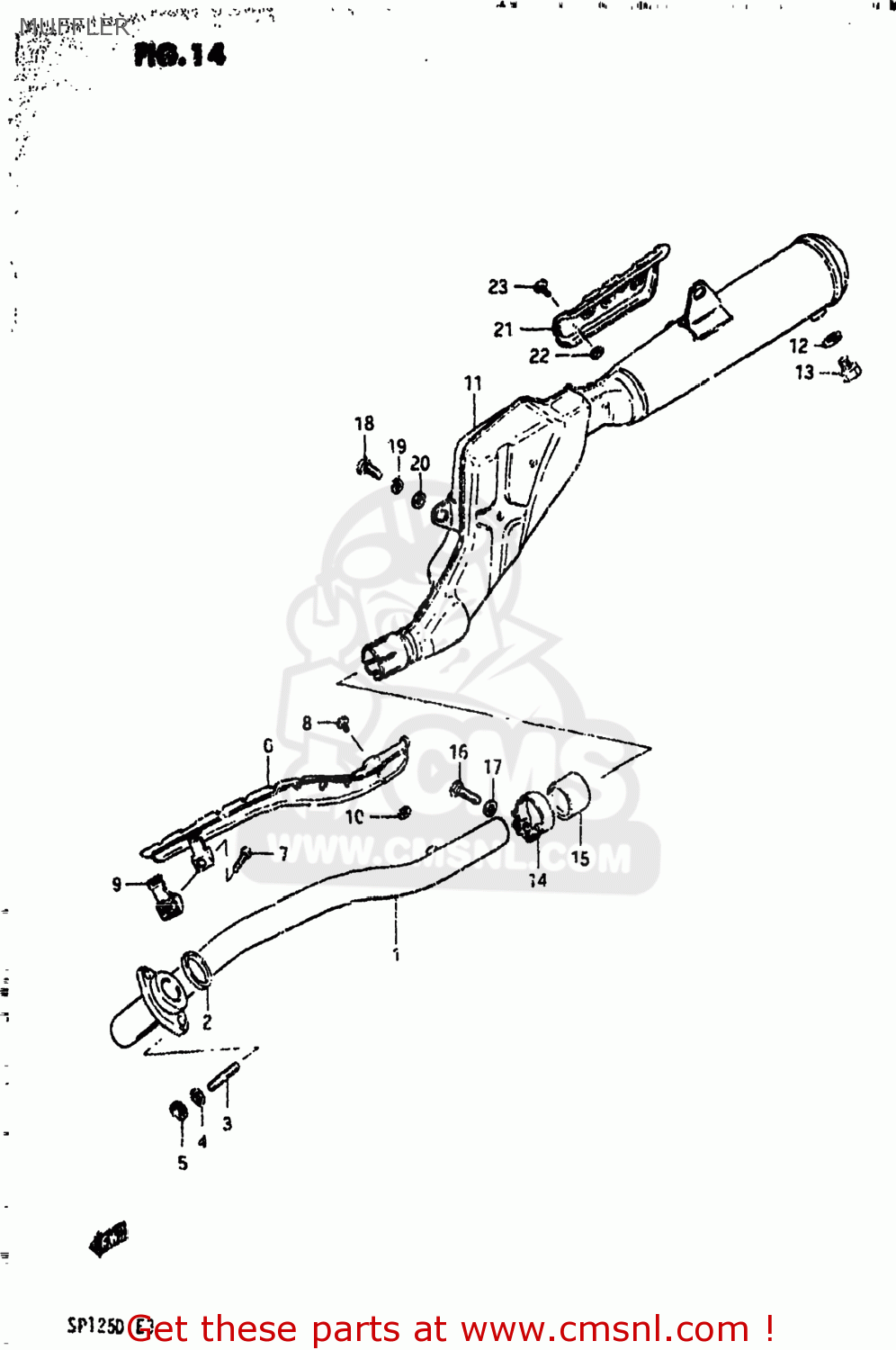 MUFFLER SP125 1982 (Z) USA (E03)