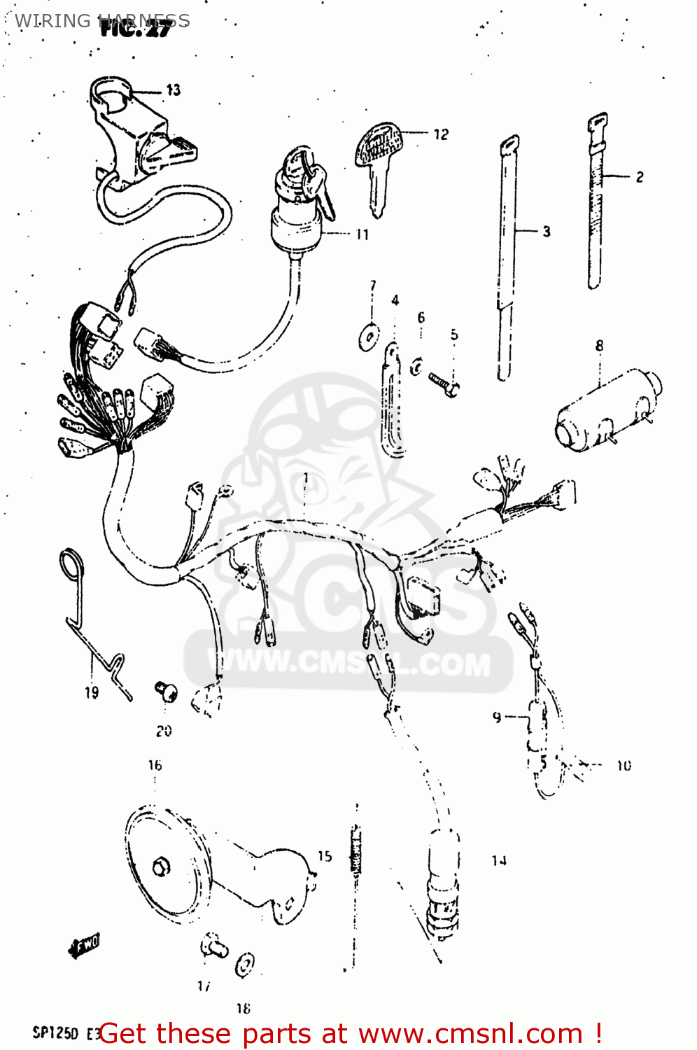 WIRING HARNESS SP125 1982 (Z) USA (E03)