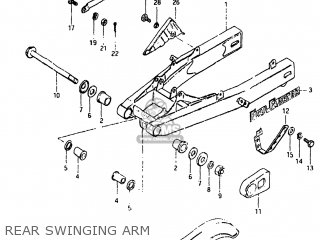 REAR SWINGING ARM - SP125 1982 (Z) USA (E03)