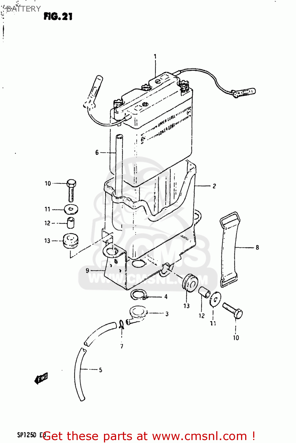 BATTERY SP125 1983 (D) USA (E03)