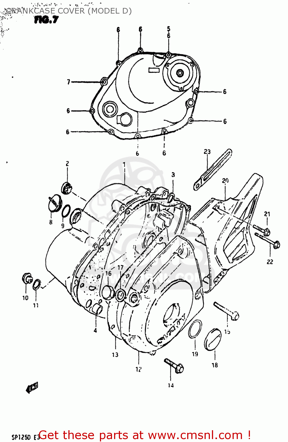 CRANKCASE COVER (MODEL D) SP125 1983 (D) USA (E03)
