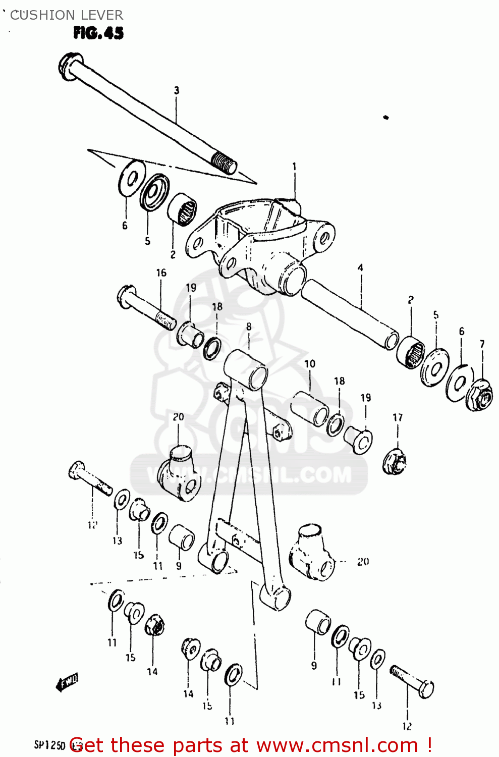 CUSHION LEVER SP125 1983 (D) USA (E03)