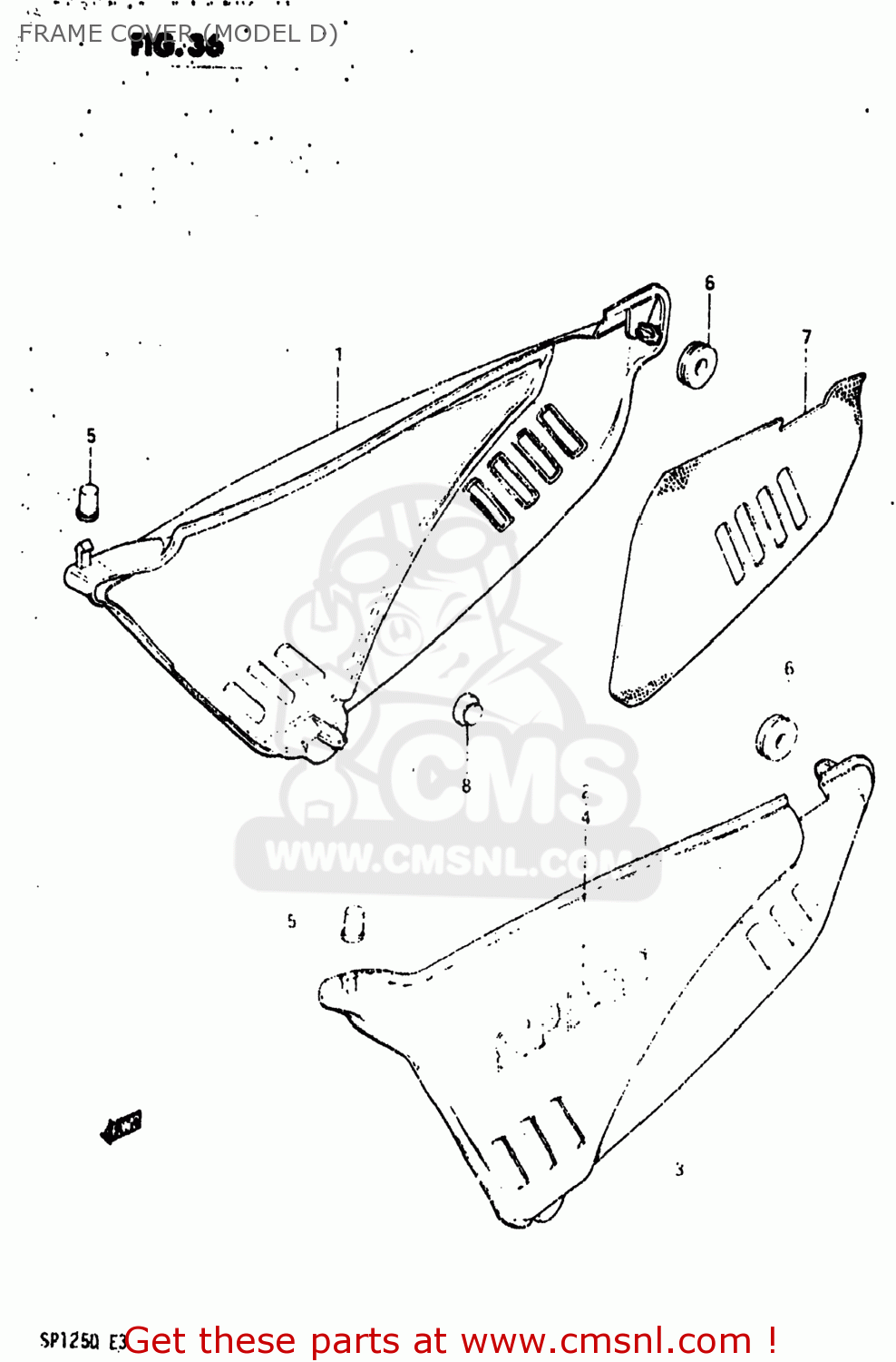 FRAME COVER (MODEL D) SP125 1983 (D) USA (E03)