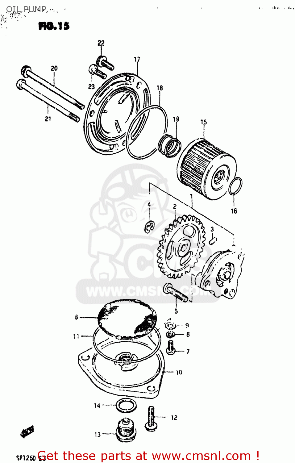 OIL PUMP SP125 1983 (D) USA (E03)