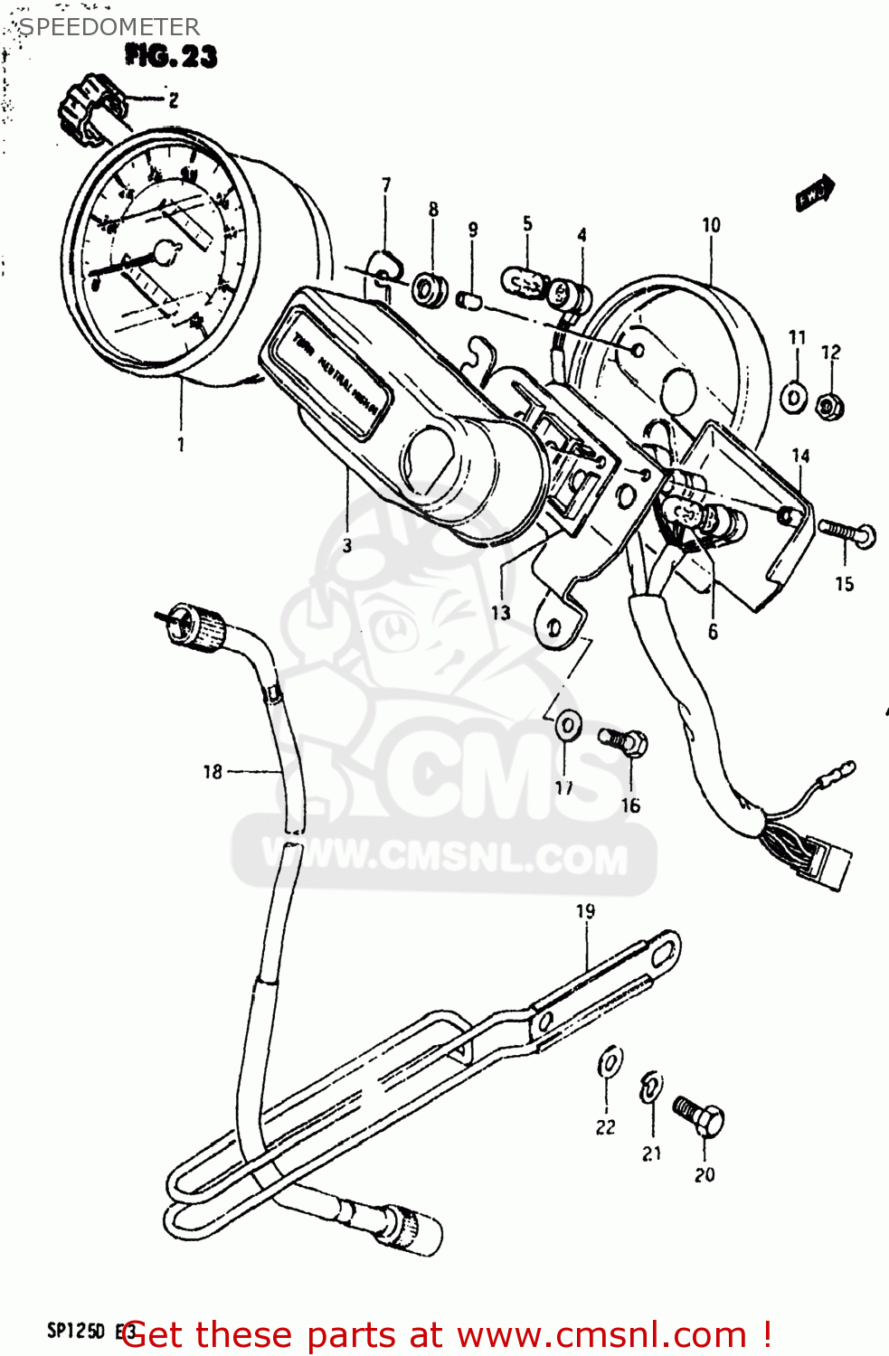 SPEEDOMETER SP125 1983 (D) USA (E03)