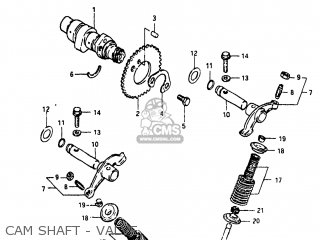 CAM SHAFT - VALVE - SP125 1983 (D) USA (E03)