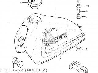 FUEL TANK (MODEL Z) - SP125 1983 (D) USA (E03)