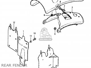 REAR FENDER - SP125 1983 (D) USA (E03)