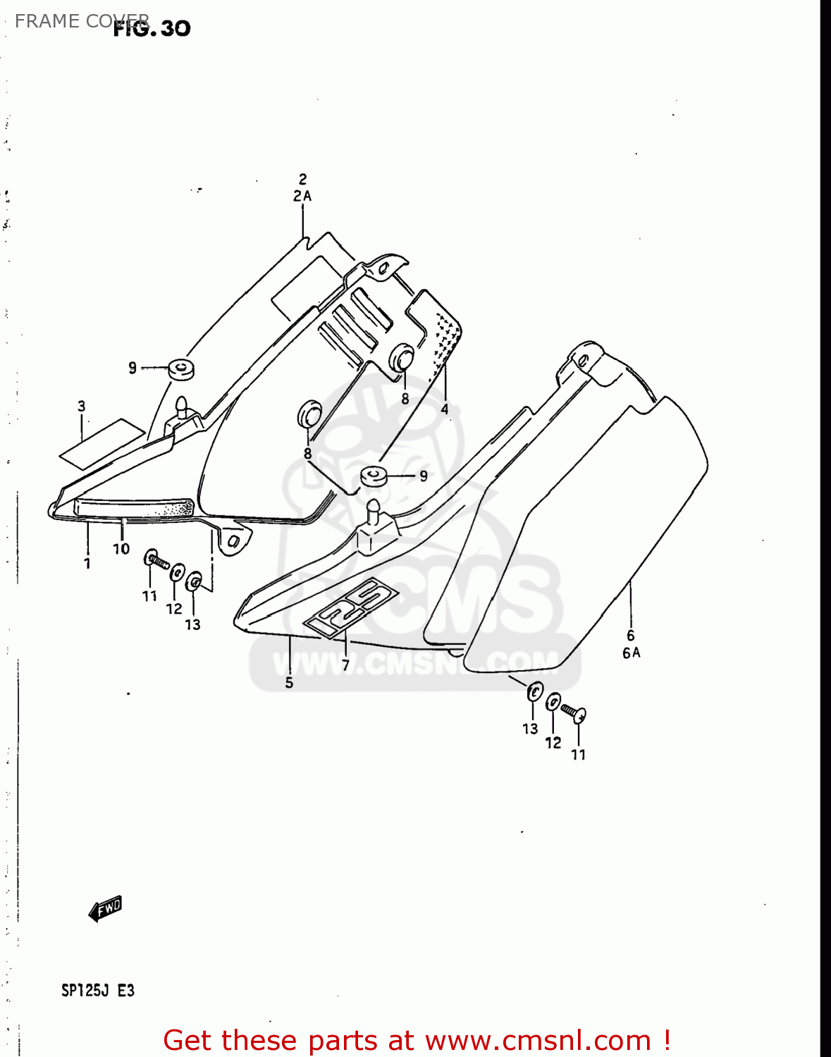 FRAME COVER SP125 1986 (G) USA (E03)