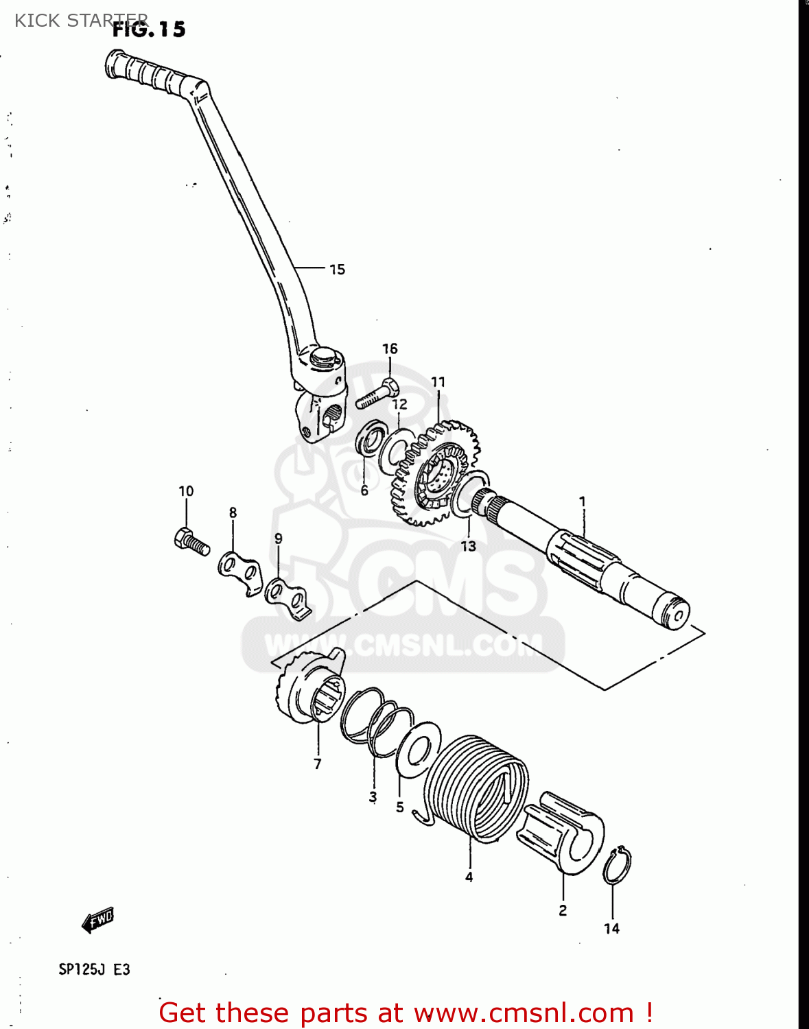 KICK STARTER SP125 1986 (G) USA (E03)