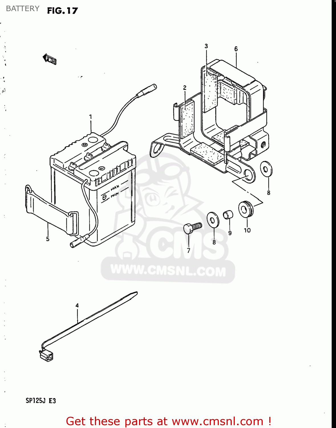 BATTERY SP125 1987 (H) USA (E03)
