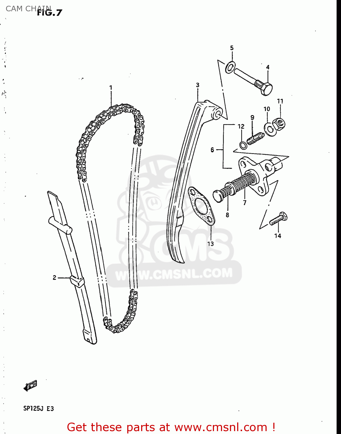 CAM CHAIN SP125 1987 (H) USA (E03)
