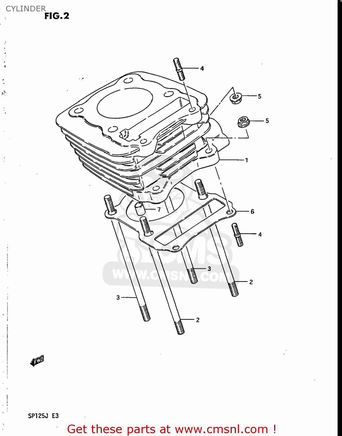 CYLINDER SP125 1987 (H) USA (E03)