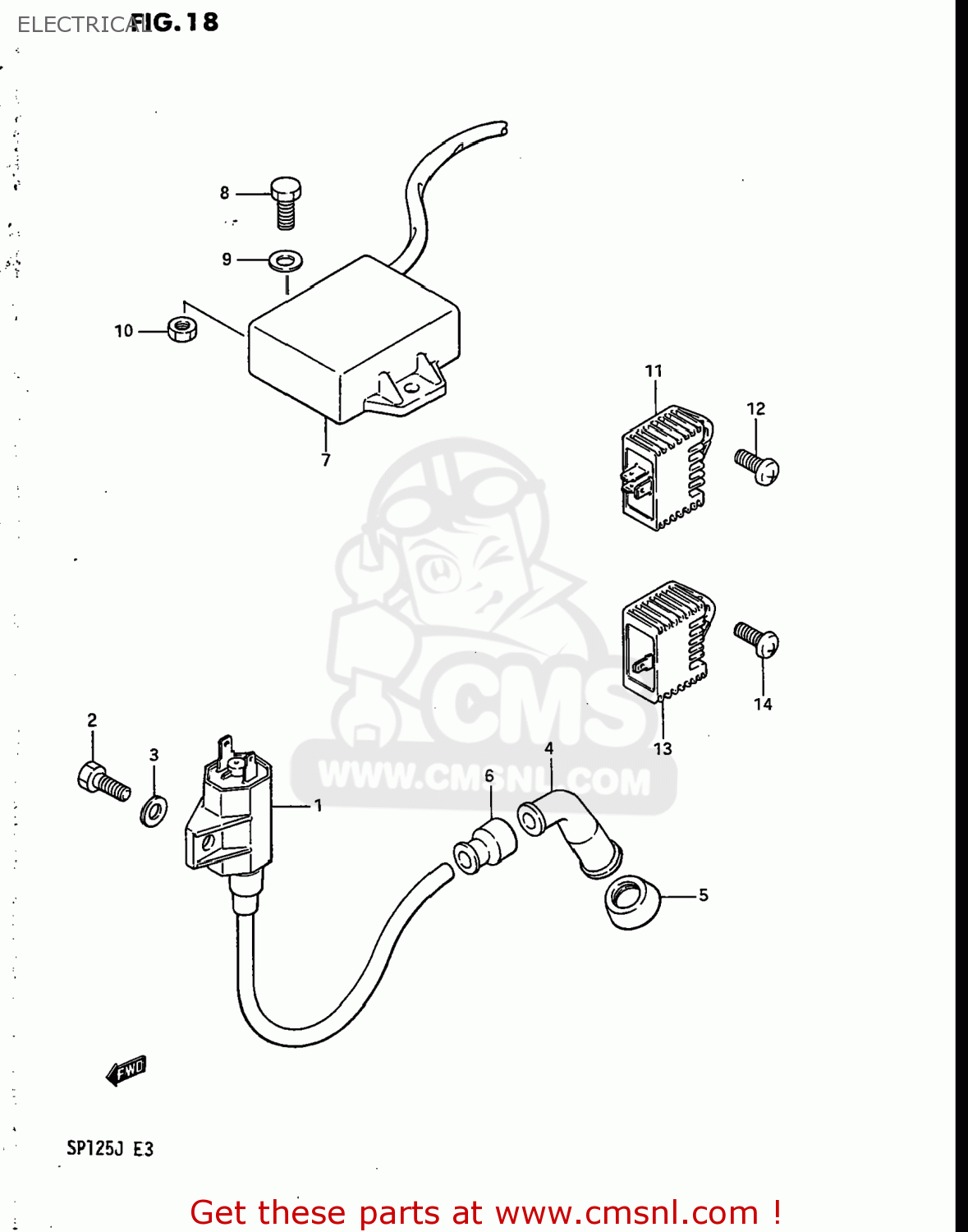 ELECTRICAL SP125 1987 (H) USA (E03)